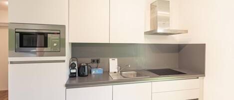 Fridge, microwave, dishwasher, toaster
