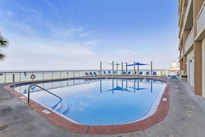 A heated pool
