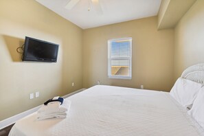 2 bedrooms, travel crib, WiFi, bed sheets