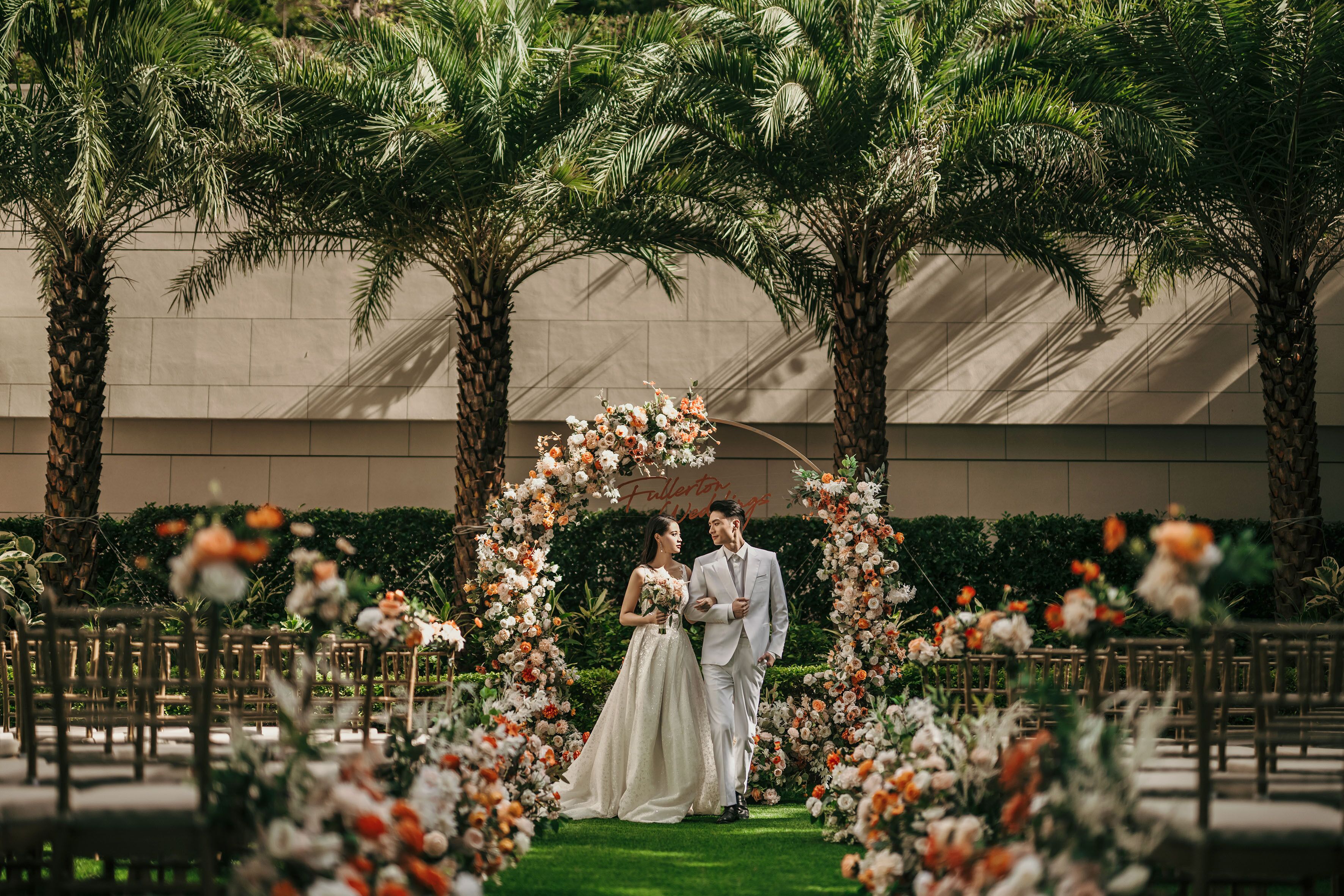 Outdoor wedding area