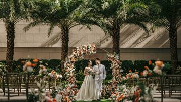 Outdoor wedding area
