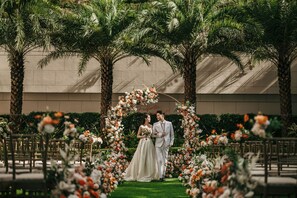 Outdoor wedding area