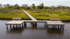 Property grounds - Enjoy oceanviews & Pool at Beyond the Sea, a spacious 4-bedroom home in North Topsail Beach. (North Topsail Beach)