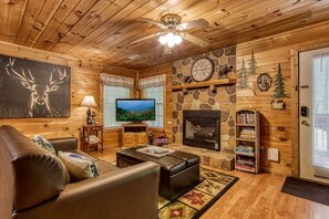 Télévision, cheminée