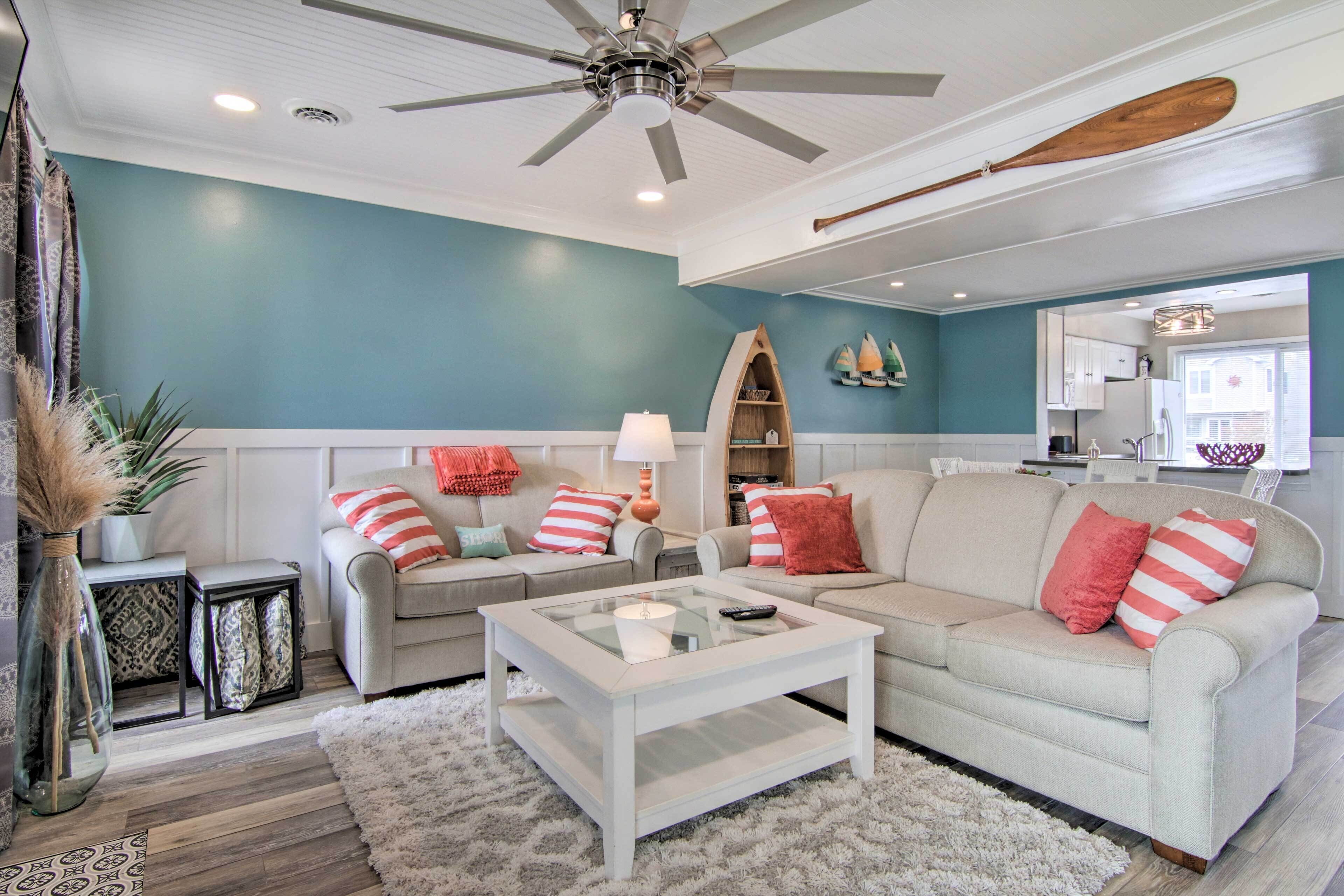 Canal-Front Retreat w/ Dock - Walk to Beach!