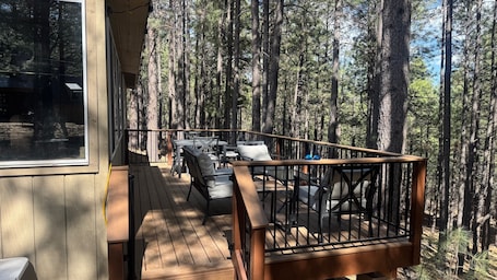 Terrace/patio. Hilltop Haven | Kid-friendly~New Deck~Nearby Lakes