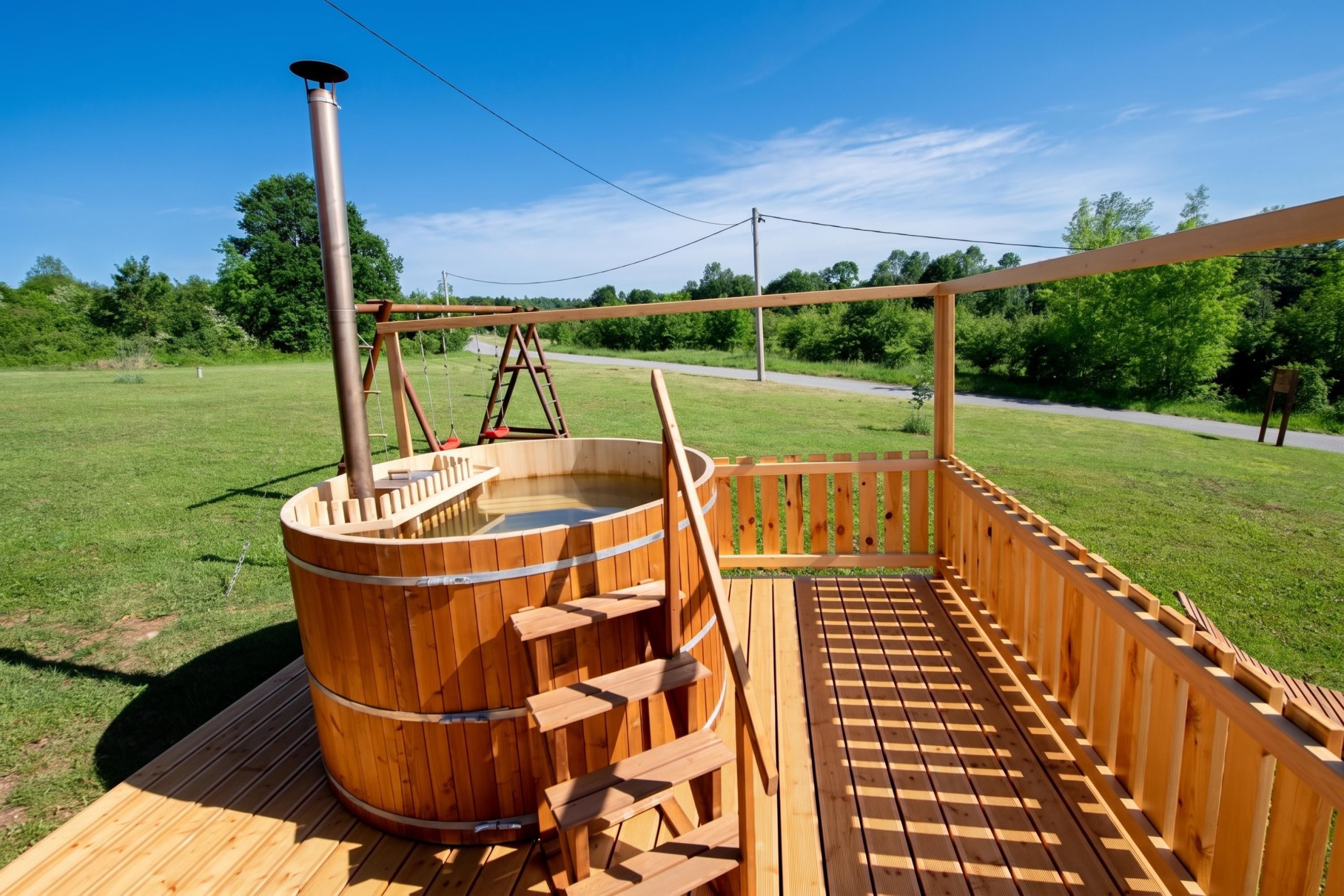 Bathtub spa outdoor