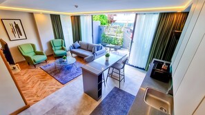 Apartment, Ground Floor | Living area | 32-inch LCD TV with cable channels, TV - Letstay Sweet Home Mint (Antalya)