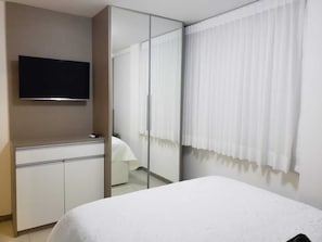 Apartamento família | 2 quartos, cortinas blackout, ferros/tábuas de passar roupa