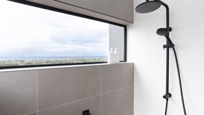 Bathtub, towels, toilet paper