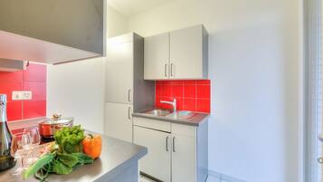 Family Apartment, Multiple Bedrooms (Locarno best place) | Private kitchen | Fridge, microwave, oven, stovetop