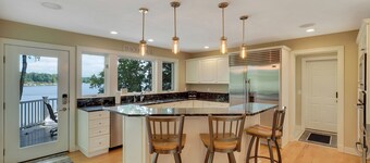 111’ of Sandy Beach Frontage on Long Lake | Hot Tub | Private Dock | Kayaks
