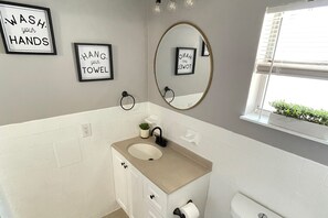 Hair dryer, towels