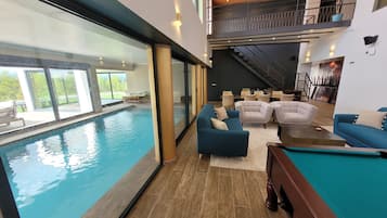 Indoor pool, a heated pool