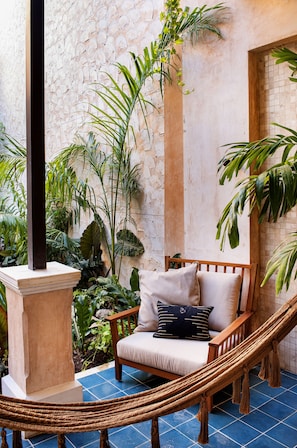 Suite, 1 King Bed, Patio, Pool View | Terrace/patio