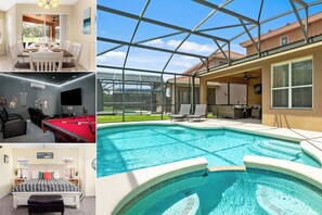 A heated pool - Bella Vida Paradise | Games,Theater Room | Screened-in Pool (Kissimmee)