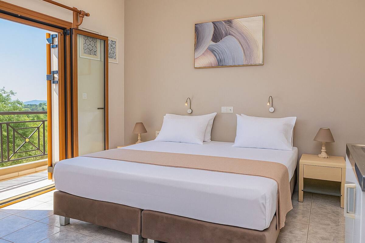 Panoramic Double or Twin Room, 1 Bedroom, Non Smoking, Mountain View | Egyptian cotton sheets, premium bedding, down comforters