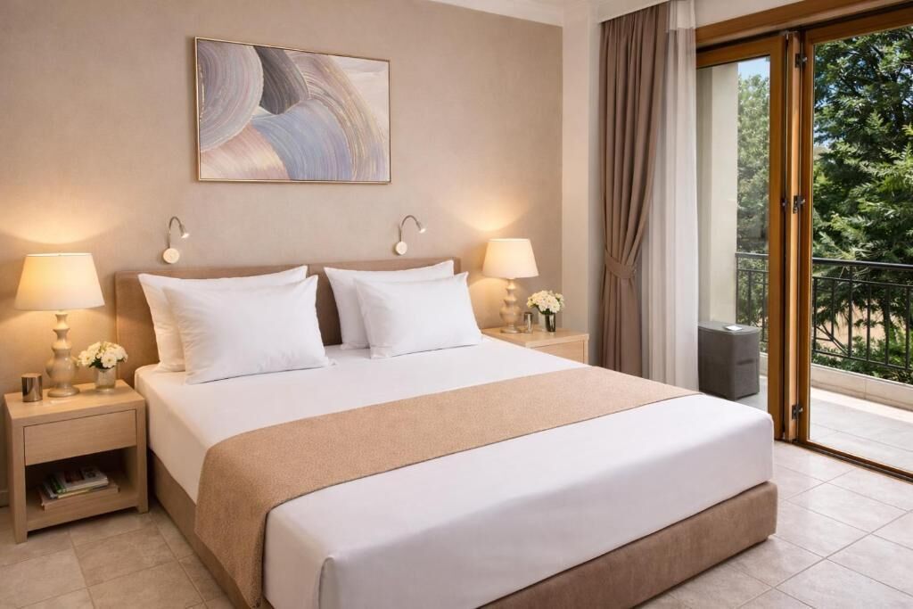 Exclusive Double or Twin Room, 1 Bedroom, Non Smoking, Mountain View | Egyptian cotton sheets, premium bedding, down comforters