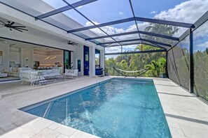 Outdoor pool, a heated pool