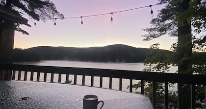 Adirondacks Lakefront Relaxation: Waterfront A-frame Cottage on Lake Luzerne!