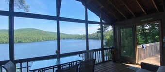 Adirondacks Lakefront Relaxation:  Waterfront A-frame Cottage on Lake Luzerne!