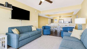 TV - Oceanfront Luxury 4BR Condo w/ Large Balcony & Pool (Myrtle Beach)