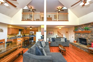 Smart TV, lareira, videogames, DVD player