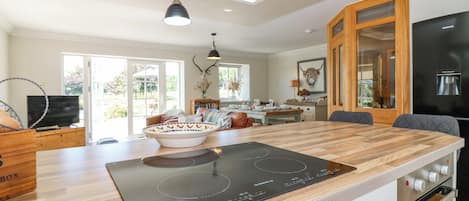 Fridge, dishwasher, electric kettle, toaster