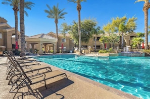 Una piscina riscaldata