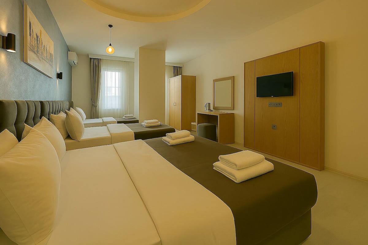 Standard Triple Room | 1 bedroom, premium bedding, minibar, in-room safe