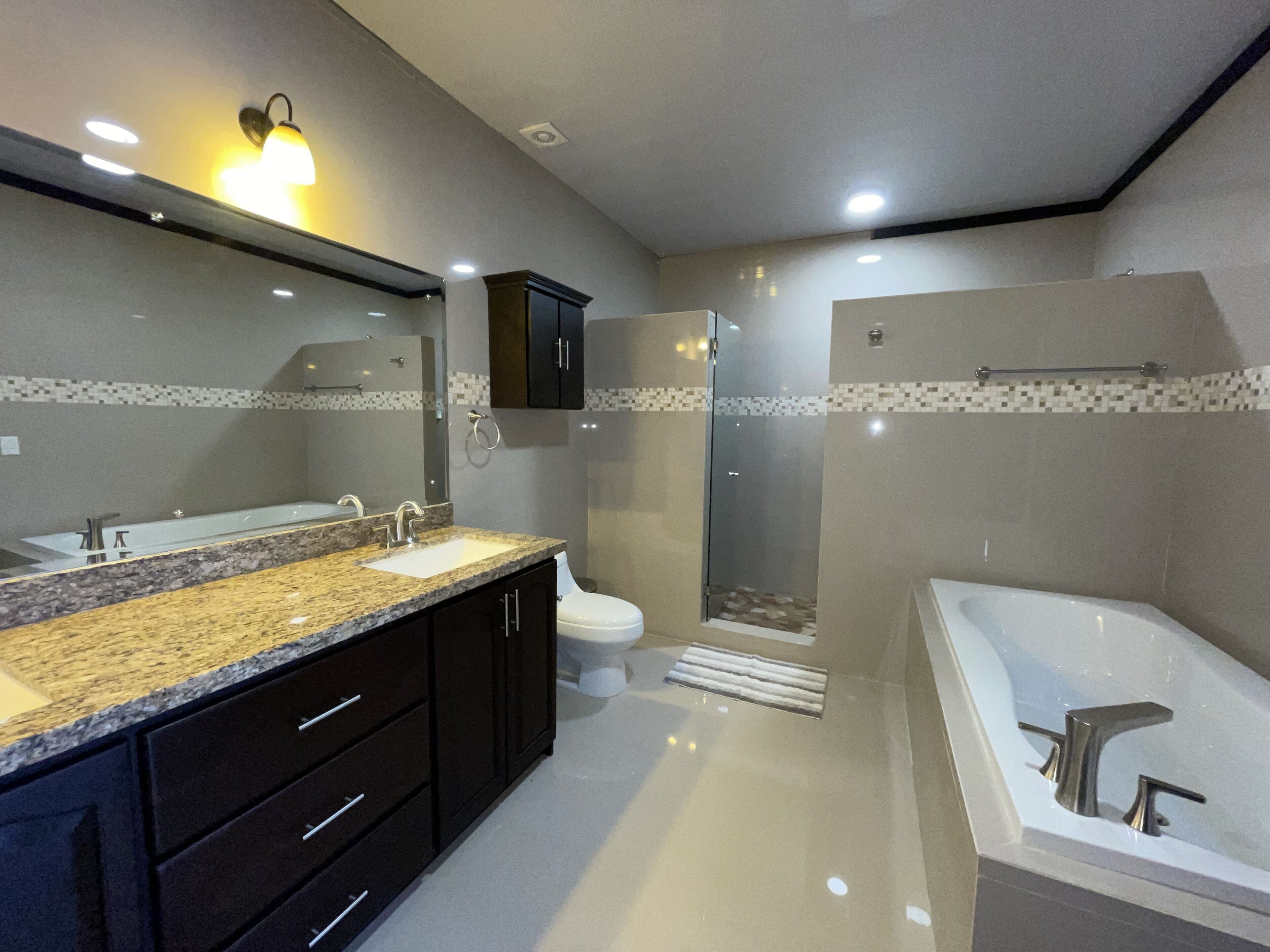 Bathtub, hair dryer, bidet, towels
