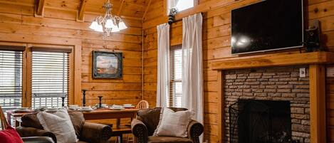 Smart TV, chimenea, videojuegos, reproductor de DVD