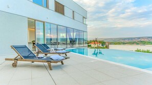 A heated pool