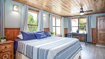 2 bedrooms, desk, WiFi, bed sheets