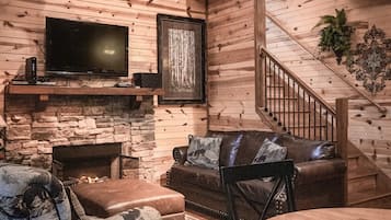 TV, fireplace, offices