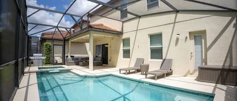 Outdoor pool, a heated pool