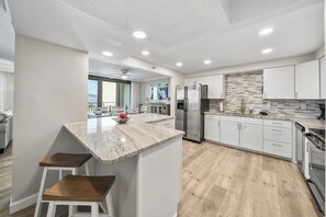 Condo, Multiple Beds, Private Pool, Beach View | Private kitchen | Fridge, microwave, oven, stovetop - Coastal Tides at Enclave 403a (Destin)