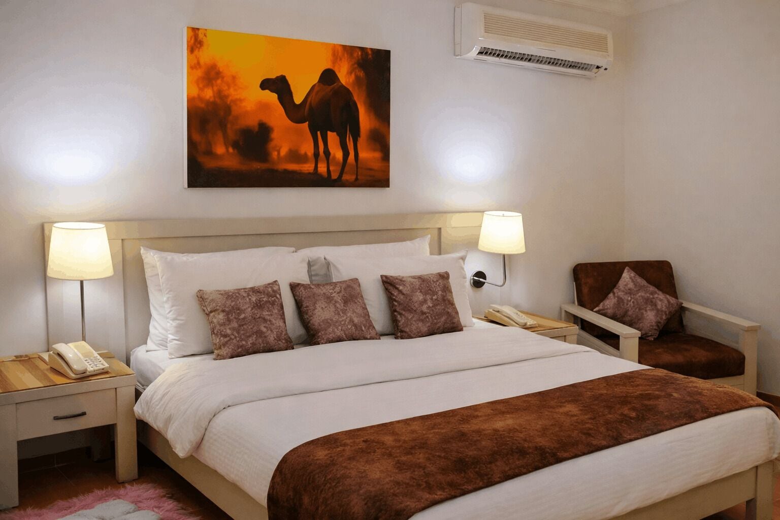 Minibar, in-room safe, blackout curtains, bed sheets