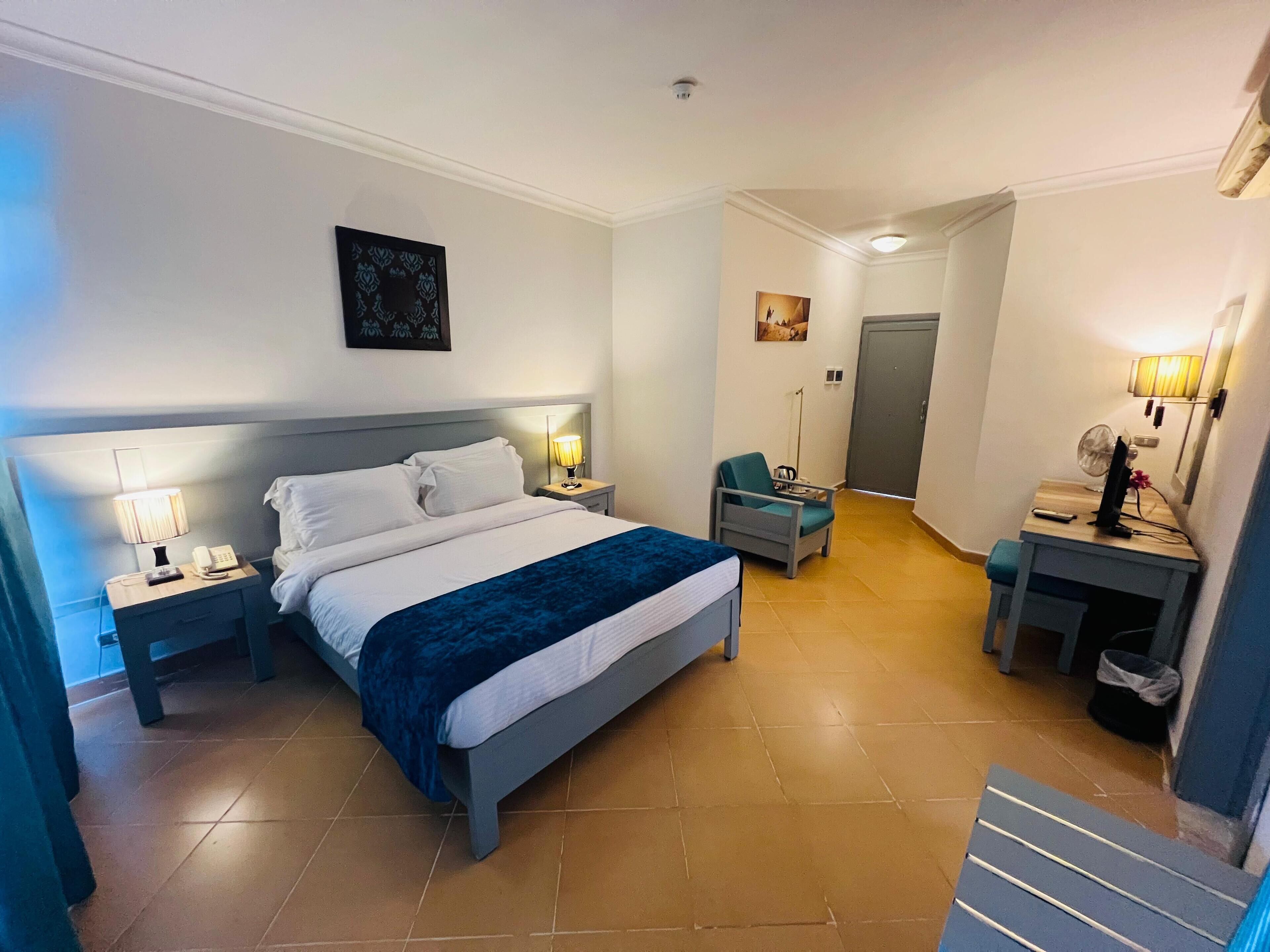 Minibar, in-room safe, blackout curtains, bed sheets