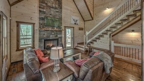 Cabin, 2 Bedrooms | Living room