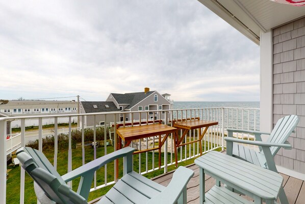 Property grounds - Dreamy ocean-view perch with furnished balcony & beach access - dog-friendly (Dennis Port)