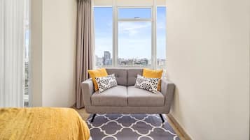 Apartment, 1 Bedroom, City View | Living area | Smart TV, Netflix, streaming services