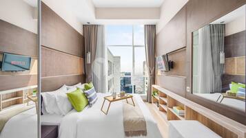 Leilighet, 2 soverom, byutsikt | 2 soverom, individuelt dekorert og individuelt innredet