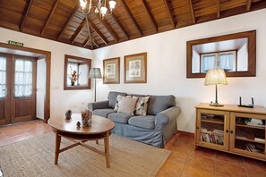 Televisión y chimenea 