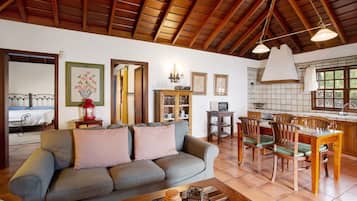 Een televisie en een open haard