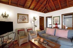 Televisión y chimenea 