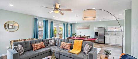 Smart TV, foosball, offices