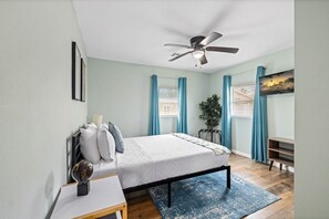 2 dormitorios, tabla de planchar con plancha, wifi gratis y ropa de cama