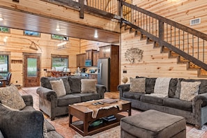 Smart TV, fireplace, video games