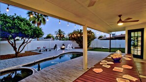 A heated pool